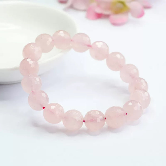Rose Quarts Bead Bracelet
