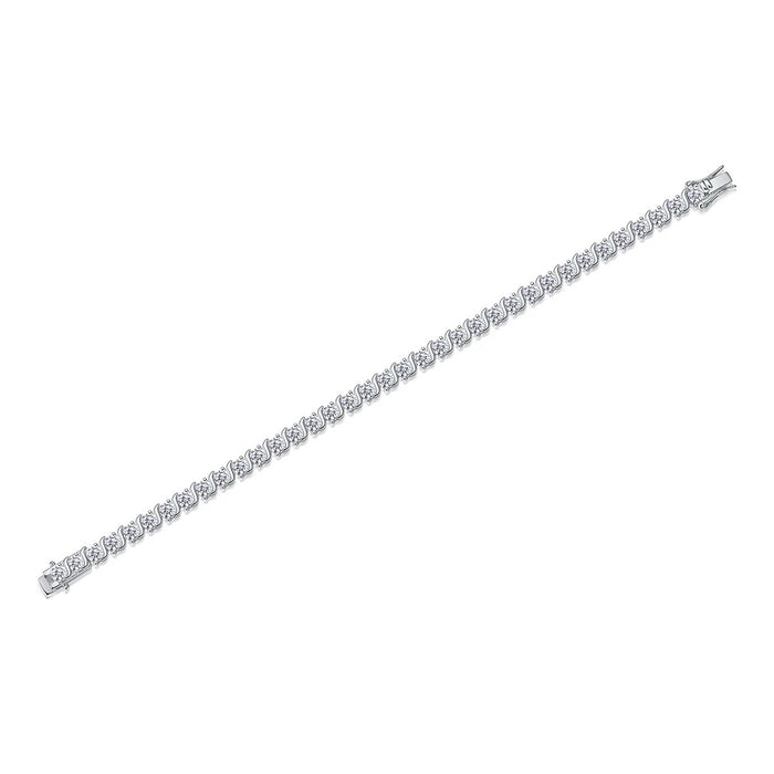 Classic Round Moissanite Tennis Bracelet – Triple Length Options