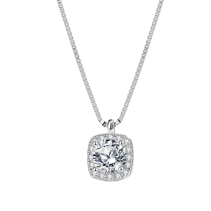 2ct Moissanite Pendant Necklace – Brilliant & Bold Elegance