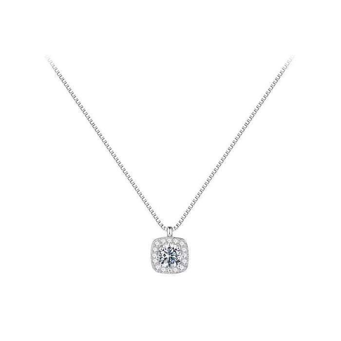 2ct Moissanite Pendant Necklace – Brilliant & Bold Elegance