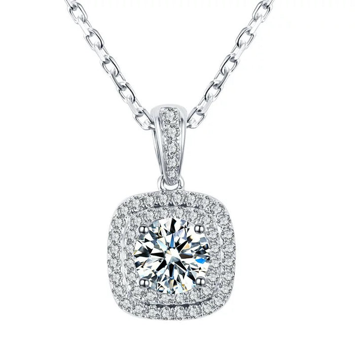 2ct Moissanite Pendant Necklace – Brilliant & Bold Elegance
