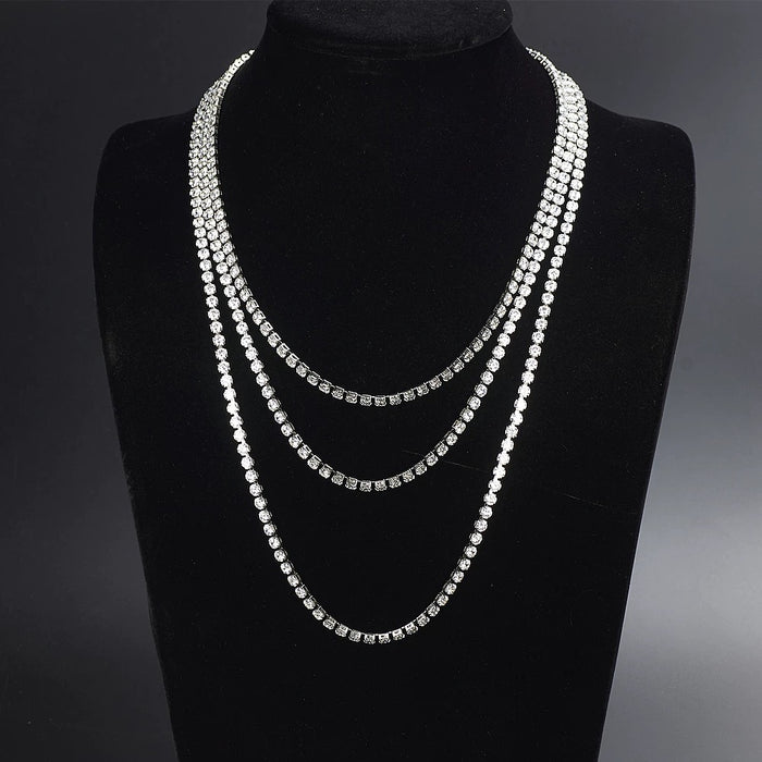 Long Moissanite Tennis Chain