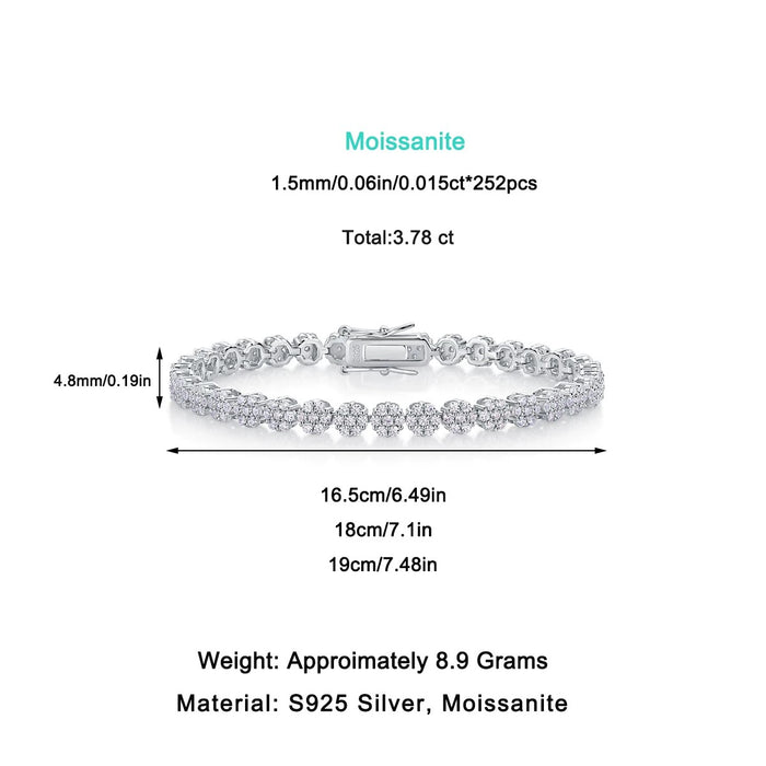 Moissanite Tennis Bracelet –  Triple Length Options