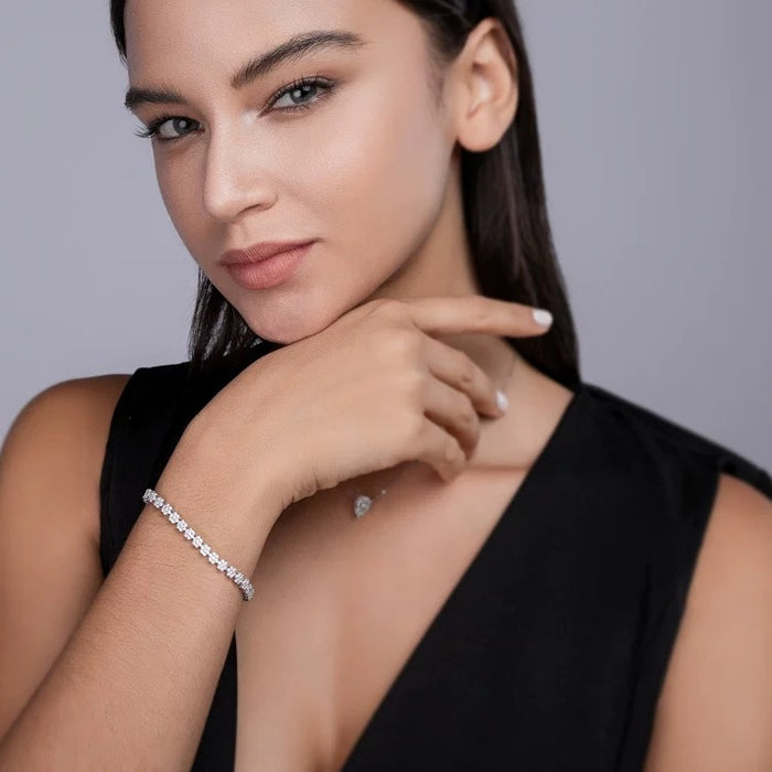 Moissanite Tennis Bracelet –  Triple Length Options