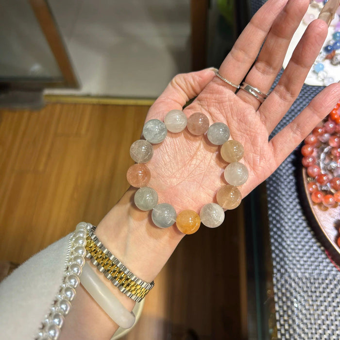 Buddha Stones Various Agate Crystal  Bracelet