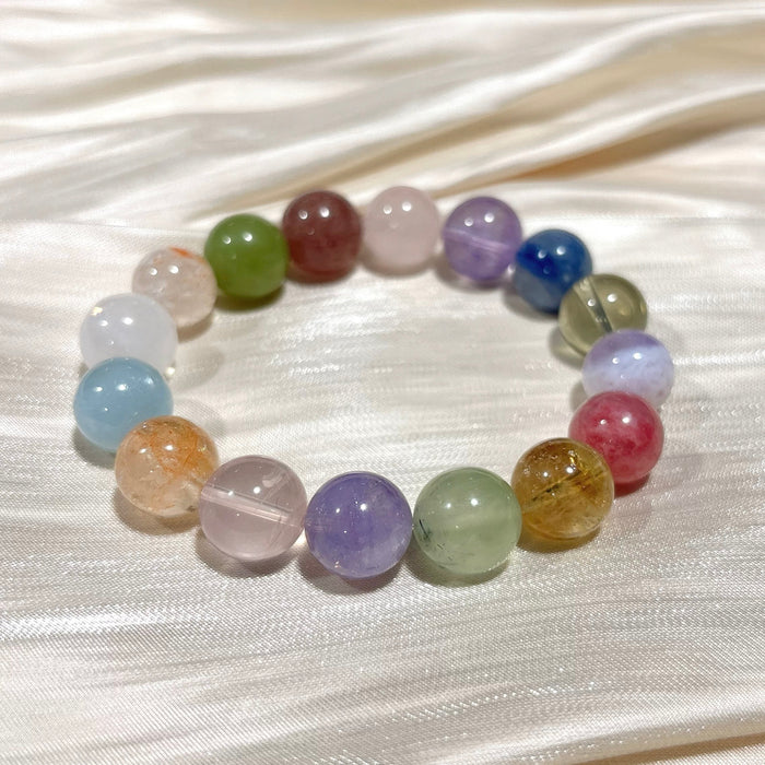Buddha Stones Various Agate Crystal  Bracelet