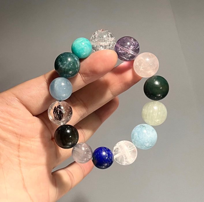 Buddha Stones Various Agate Crystal  Bracelet