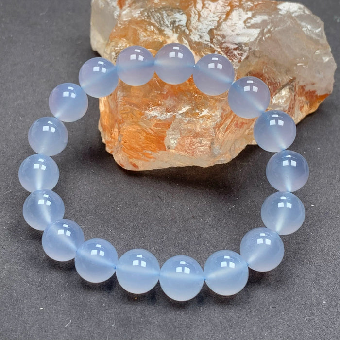 Blue Chalcedony Bead Bracelet