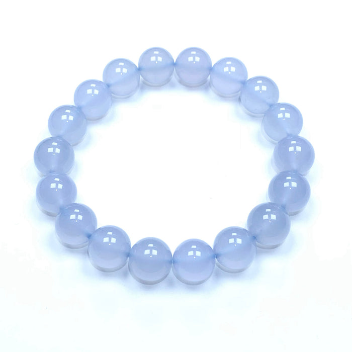 Blue Chalcedony Bead Bracelet