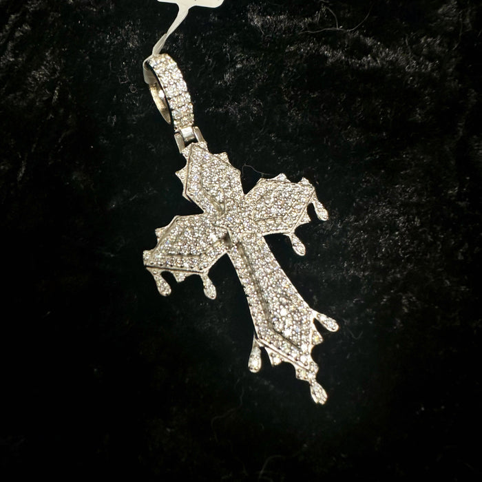 2.8ct Moissanite Cross Pendant – Drip Utopia