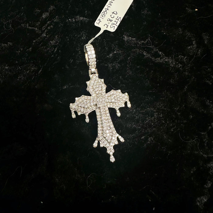2.8ct Moissanite Cross Pendant – Drip Utopia