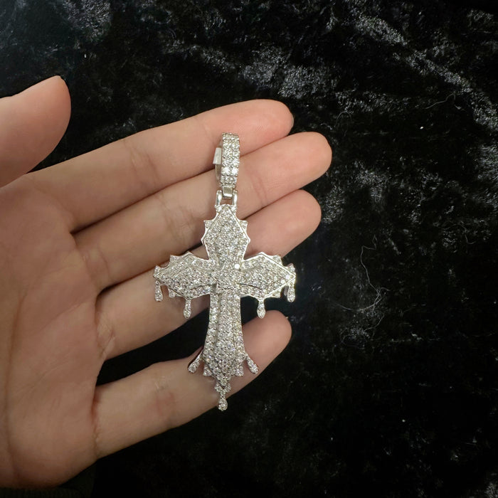 2.8ct Moissanite Cross Pendant – Drip Utopia