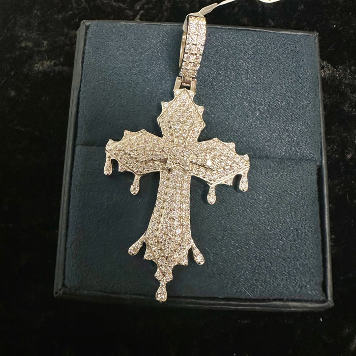 2.8ct Moissanite Cross Pendant – Drip Utopia