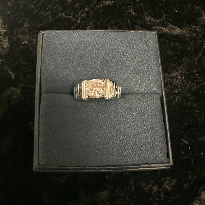 2 Carat Moissanite Ajustable Ring for Men – Luxury in Simplicity