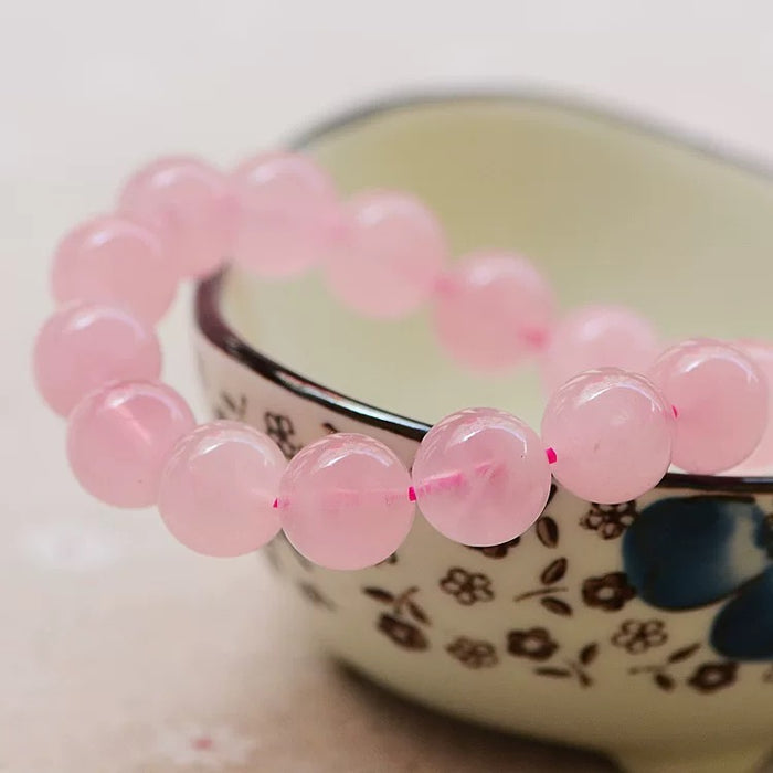 Rose Quarts Bead Bracelet