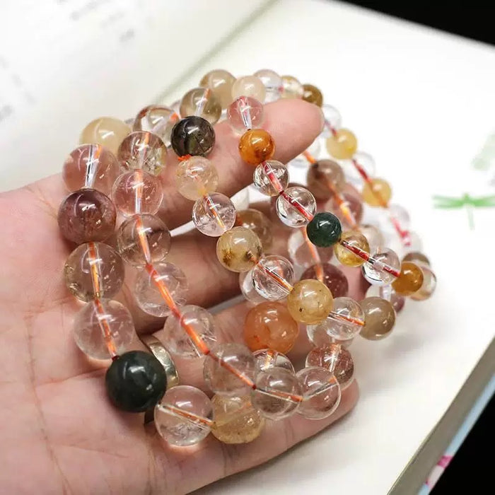Rutilated Quartz Bead Bracelet