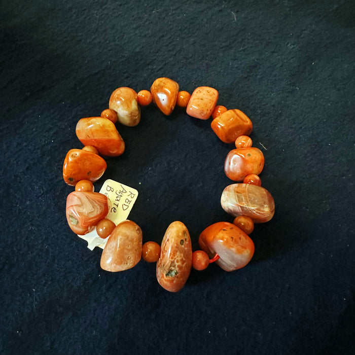 Buddha Stones Various Agate Crystal  Bracelet