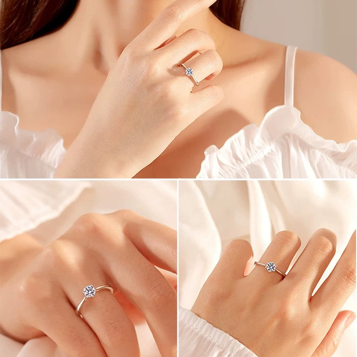 1 Carat Moissanite Women Solitaire Ring – Elegant & Timeless