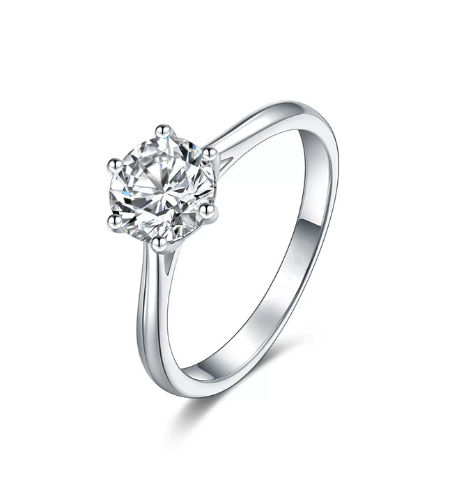 1 Carat Moissanite Women Solitaire Ring – Elegant & Timeless