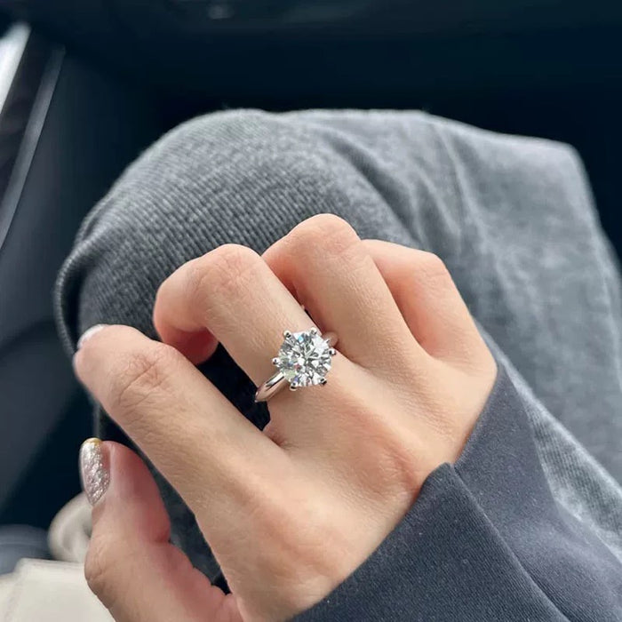 5 Carat Moissanite Engagement Ring – Classic Promise Ring
