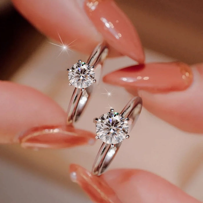 5 Carat Moissanite Engagement Ring – Classic Promise Ring