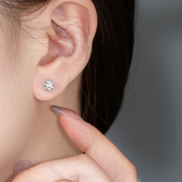 0.5ct Moissanite Stud Earrings – Dainty Sparkle for Everyday