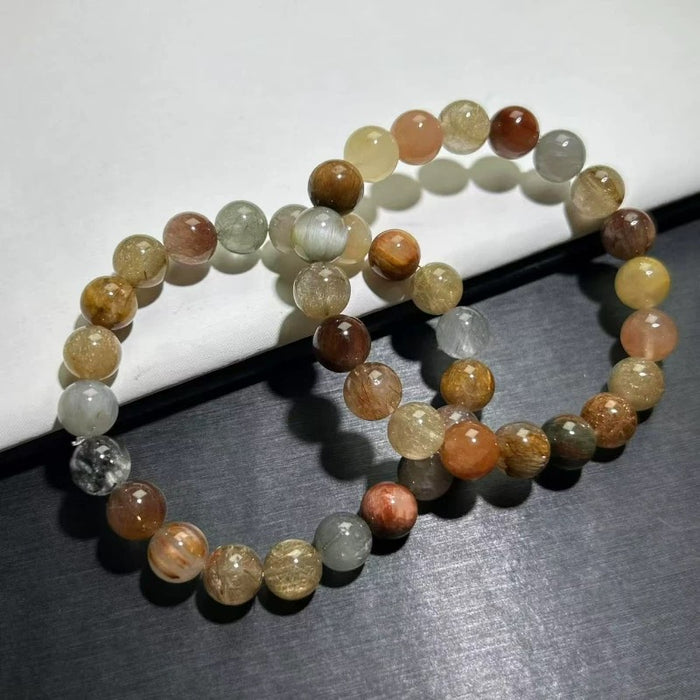 Buddha Stones Various Agate Crystal  Bracelet